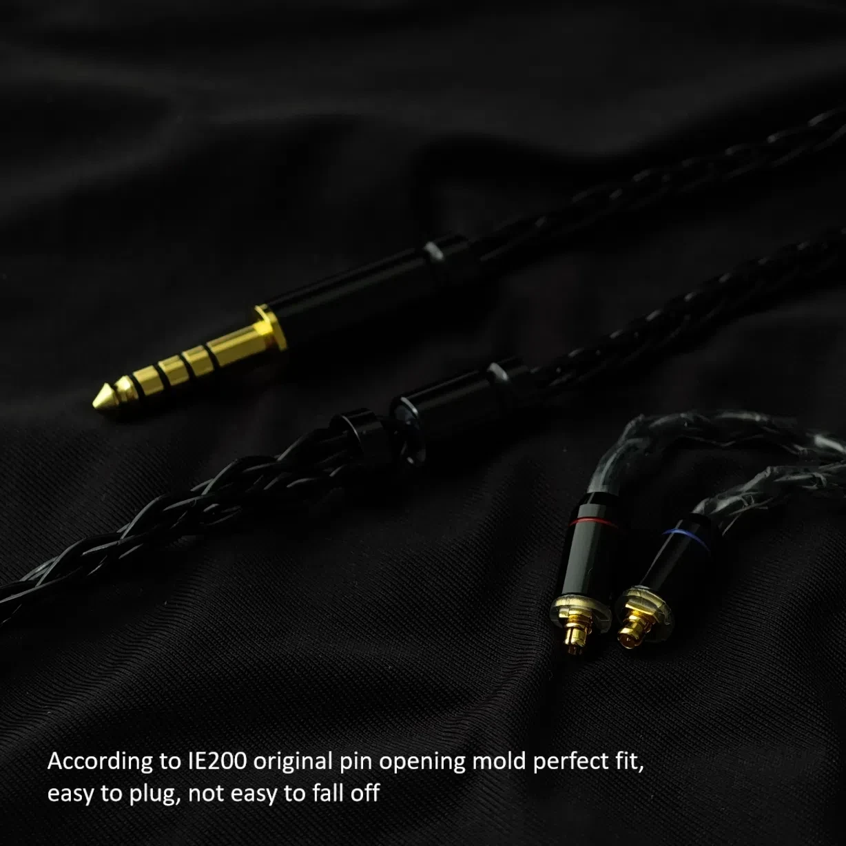 Prata Mixed Plated Upgrade Cable, Fones de ouvido fio com MIC, 8 Core, 2.5, 4.4 Balance, IE900, IE300, IE600, IE200, 8 Núcleo OCC