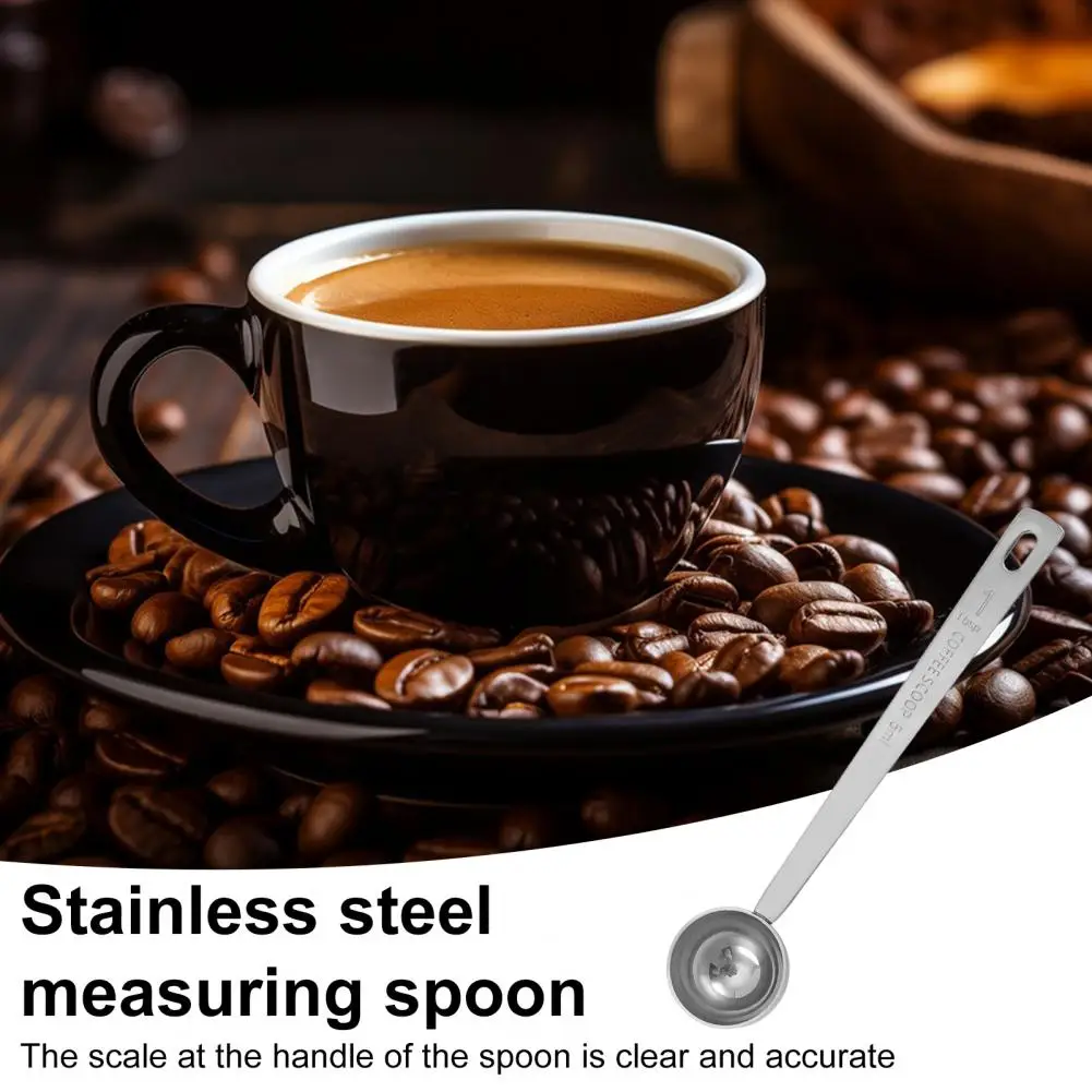 5/10/15/20/30ml Stainless Steel Measuring Spoon Long Handle Coffee Scoop Cooking Measurement Tool For Coffee Loose Tea Powder