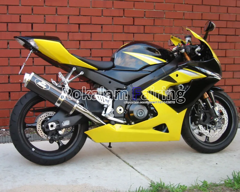 

K5 GSXR1000 05 06 GSX R1000 For Suzuki GSX-R1000 2005 2006 Yellow Black Customized Fairing Kit (Injection molding)