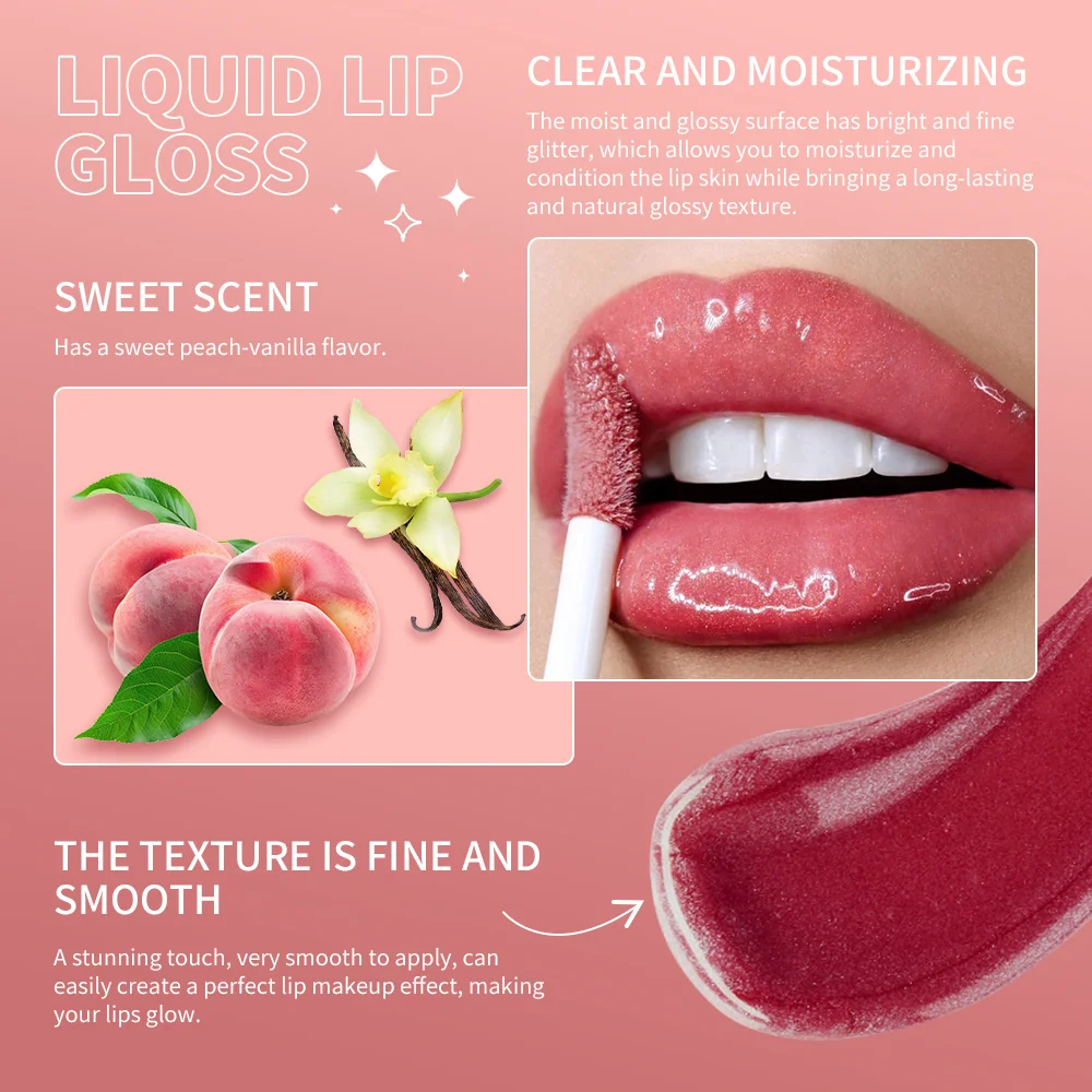 9ml Glitter gloss Universal Lip Luminizer 8 Farben Make-up Lip gloss nicht klebrig feuchtigkeit spendend praller lang anhaltende Glitter flüssigkeit