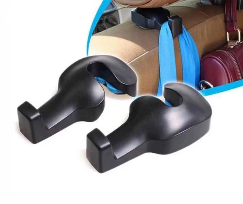 2Pcs Car Interior Fastener Clips Auto Seat Hook Hanger Portable Purse Bag Holder Organizer for Car Styling Interior Accessories