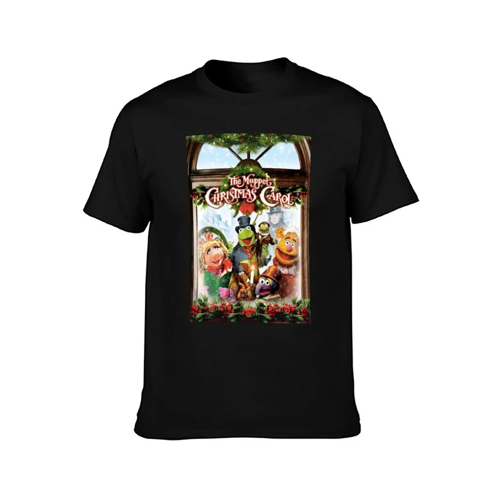 the muppet christmas carol T-Shirt, Summer Casual Cotton Tee, Oversized Streetwear Tops, Vintage Graphic Print, Unisex Men Women