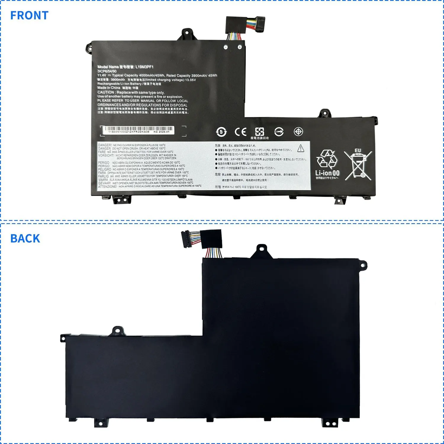 Imagem -04 - Dxt-bateria do Portátil L19m3pf1 L19c3pf1 para Lenovo Thinkbook 15-iml 14-il Série L19m3pf9 L19c3pf9 L19m3pf2 L19d3pf2 Novo