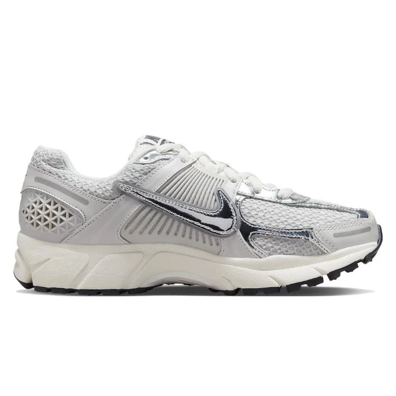 Nike Air Zoom Vomero 5 Metallic Silver Grey White Black Casual Walking Sports Shoe Trainers Sneakers Women Men Running Shoes