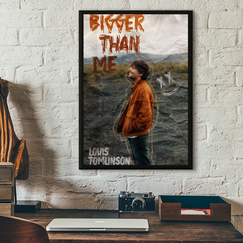 Singer Louis Tomlinson Poster Self-adhesive Art Waterproof Paper Sticker Coffee House Bar Room Wall Decor