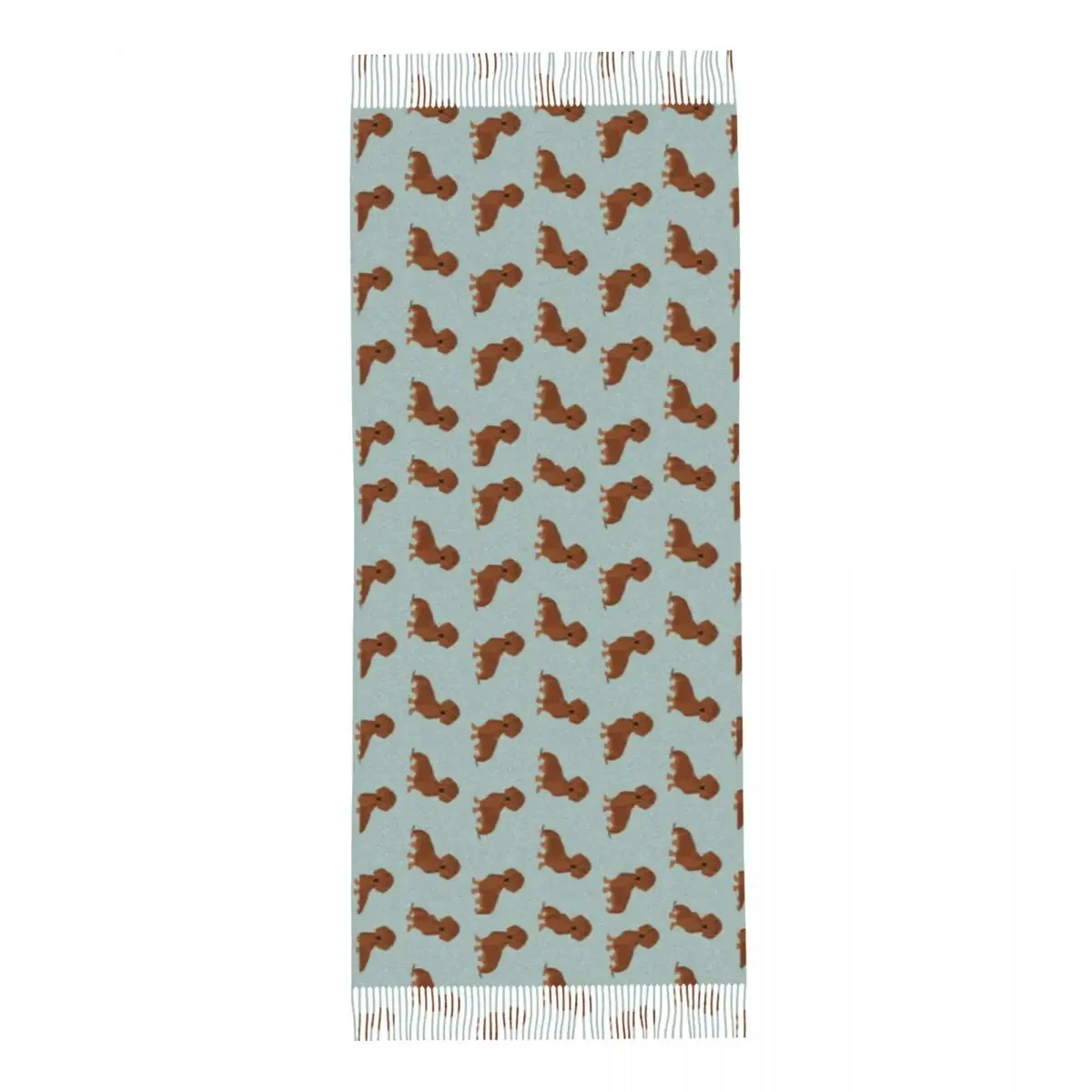 Dachshund Dog Scarf for Womens Winter Warm Cashmere Shawls and Wrap Animal Wiener Dog Long Scarves with Tassel Daily Wear