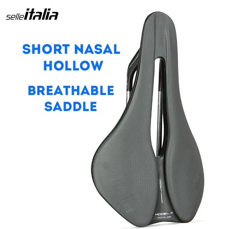 Selle Italia Racing Bicycle Saddle MTB Road Bike Total GEL Training Grade  Cycling Cushion Short Nasal Hollow Breathable Seat