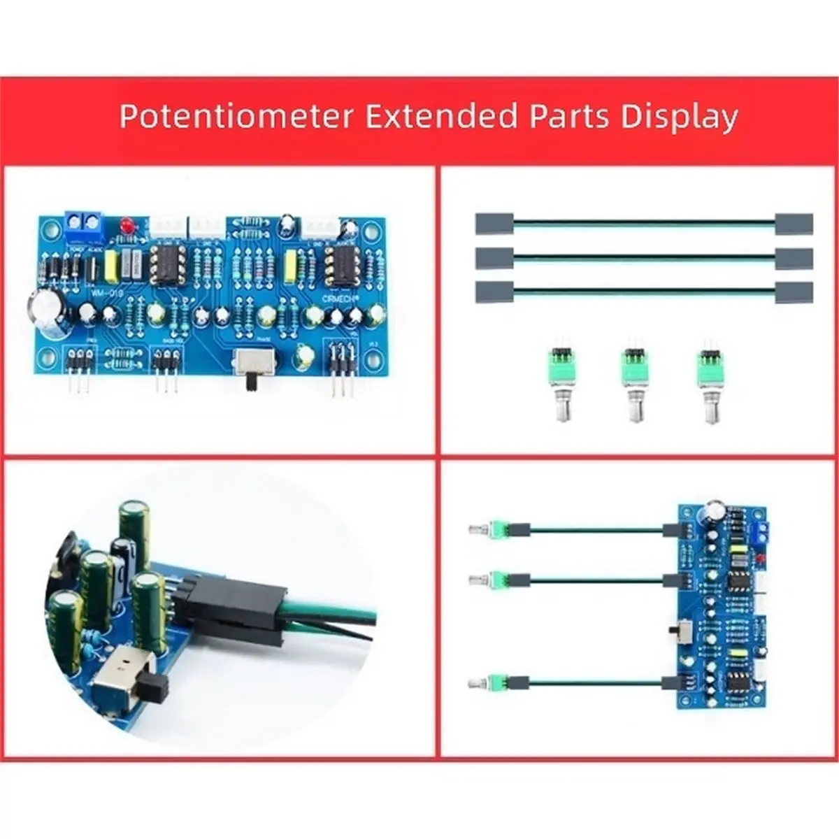 -059 Single-Supply 2.1-Channel Subwoofer Low-Pass Filter Board with Frequency, Volume, and Phase Controls