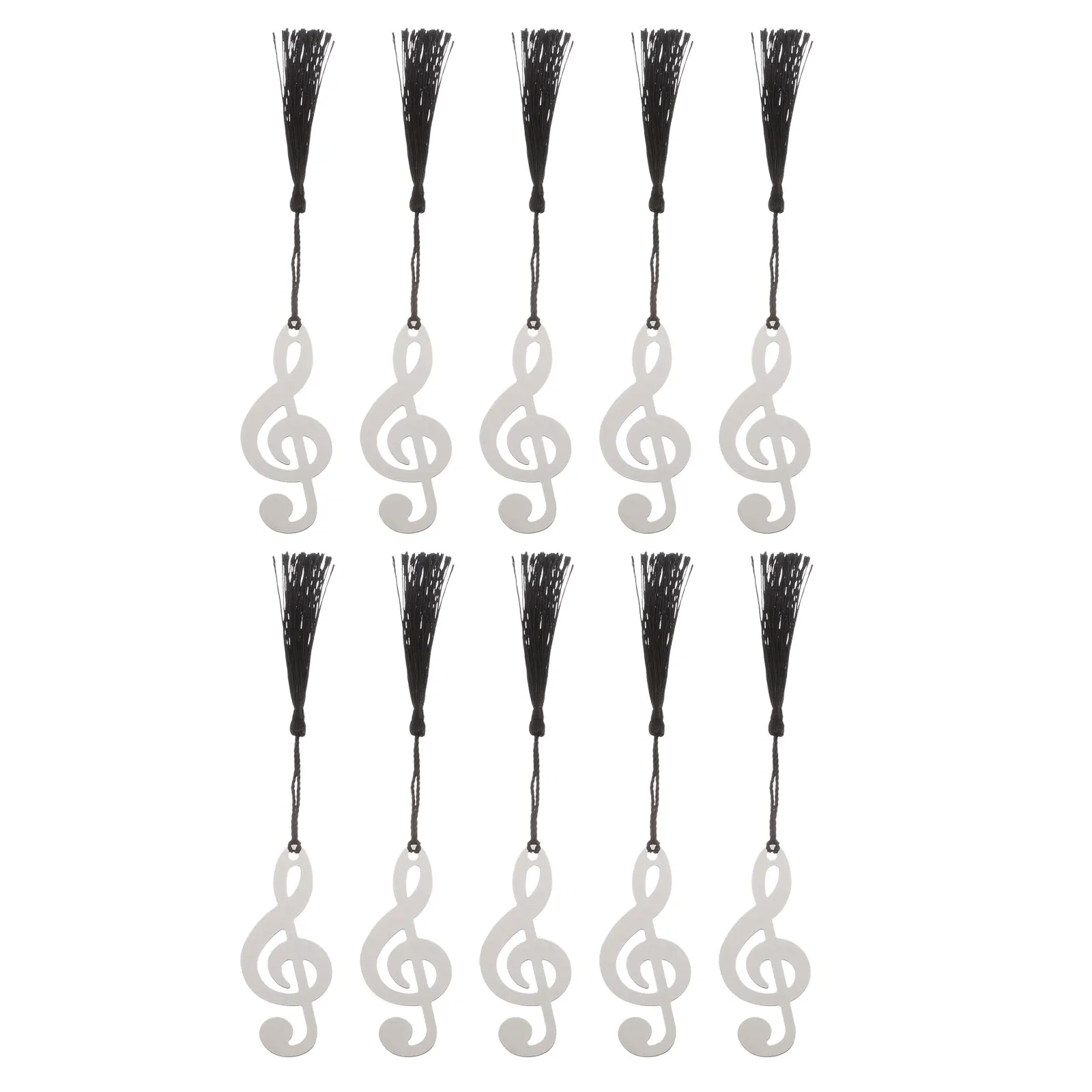 

10pcs Music Note Metal Bookmark Sturdy Decor Scrapbook Notebook Textbook Gifts Students Writers Readers