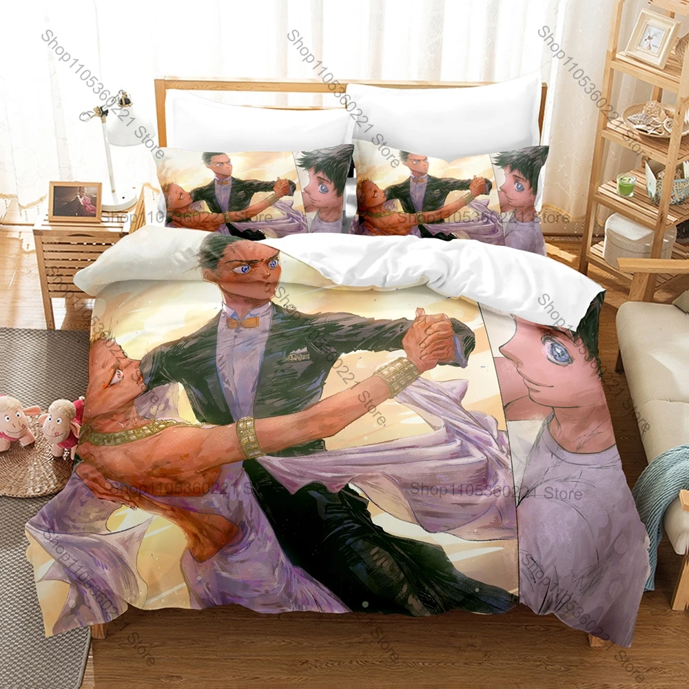 Ballroom e Youkoso Tatara Fujita Chinatsu Hiyama Elegant Competitive Dancing Sports Anime Bedding Set Duvet Cover 2 Pillowcases