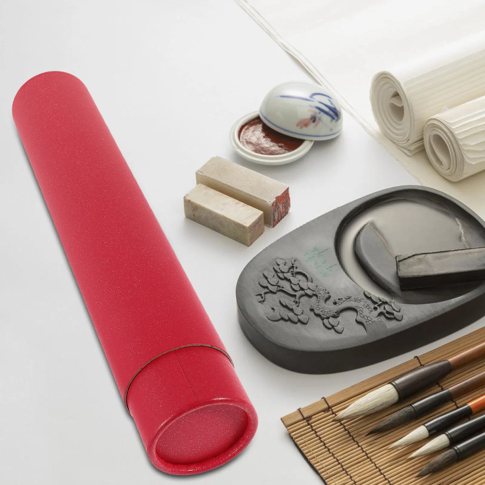 

Expandable Artwork Storage Tube Paper Mailer Hard Drafting Tube Retractable Drawing Storage for Maps Posters Calligraphy
