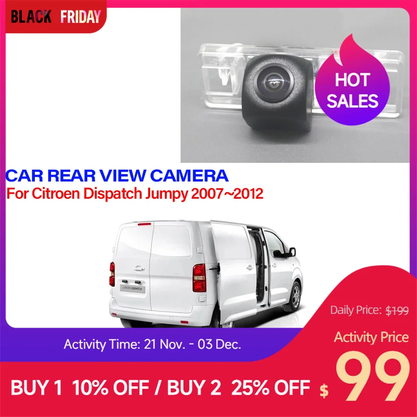 Rear View Camera For Citroen Dispatch Jumpy 2007~2012 CCD Full HD Night Vision backup License Plate camera Waterproof