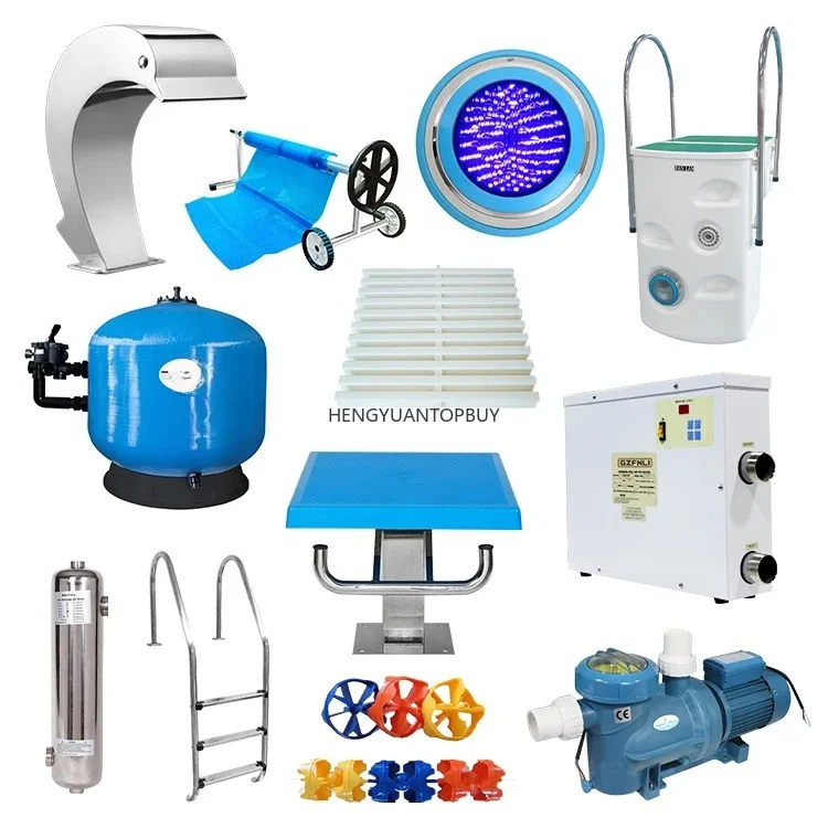 High-power full set of swimming pool equipment, water pum cleaner, tool filter pool accessories