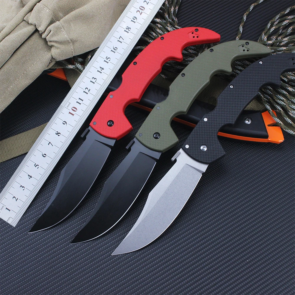 12.4\'\' Large/Medium Size Cold Outdoor Folding Knife AUS-10A Steel Blade Professional Military Survival Hunting Knives edc Tools