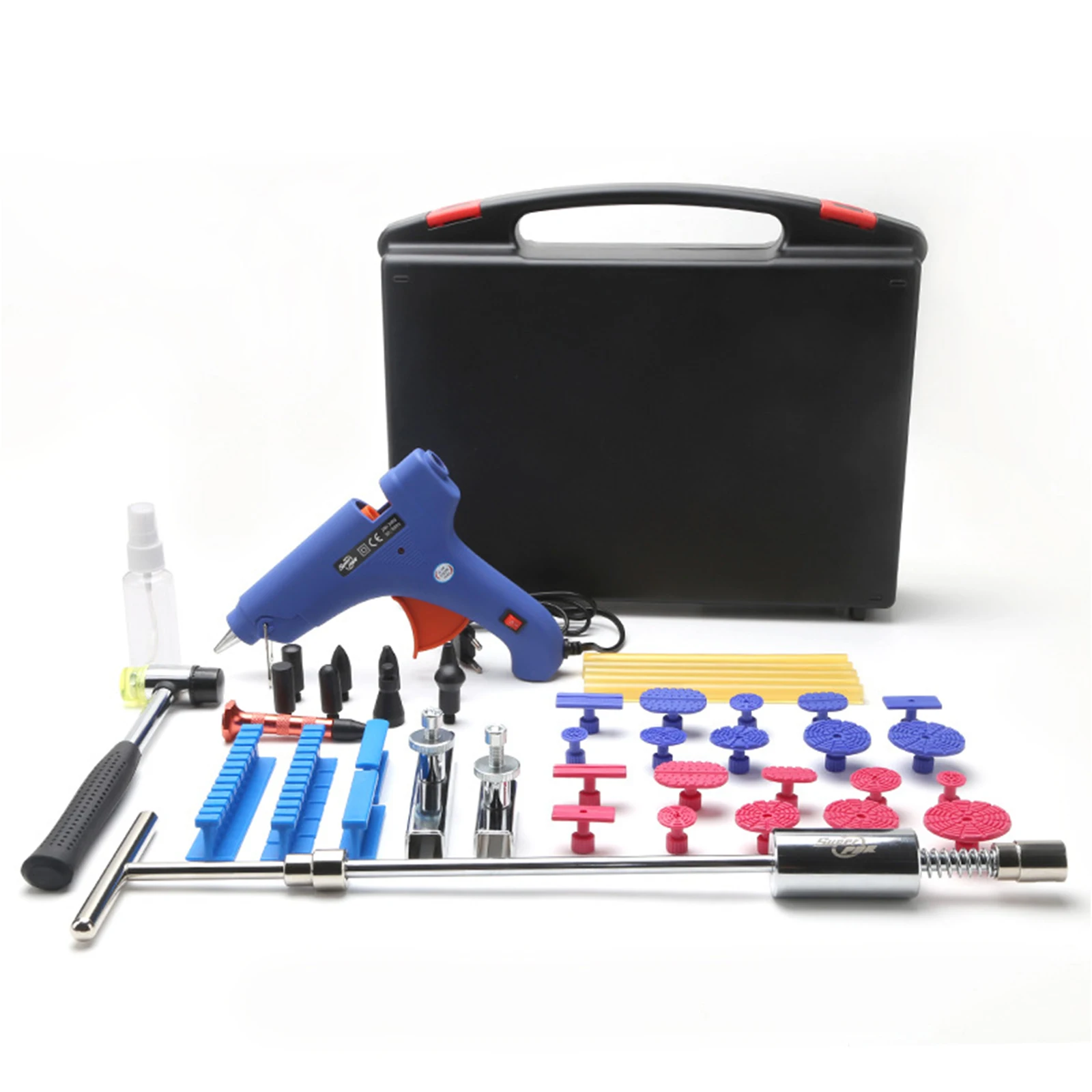 Car Dent Repair Tool Kit with Toolbox for Portable Storage, Sheet Metal Puller