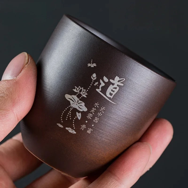 Yixing Purple Clay teacup Coffee cup Oolong tea Handmade Boutique tea bowl Master Teacup portable Personal Single Cup