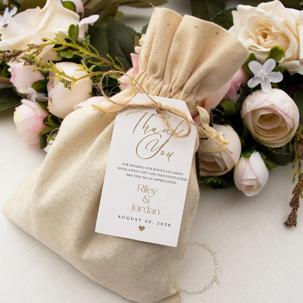 Personalised 100pcs Thank you Tags for Wedding Guests Party Shower Welcome Gift Tags Decor Favor Candy Boxes Cupcake Paper Tags