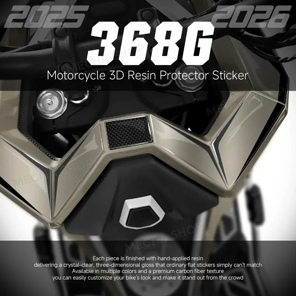 For Zontes 368G 2025 3D Resin Sticker Protection Kit Handlebar Plastic Stickers