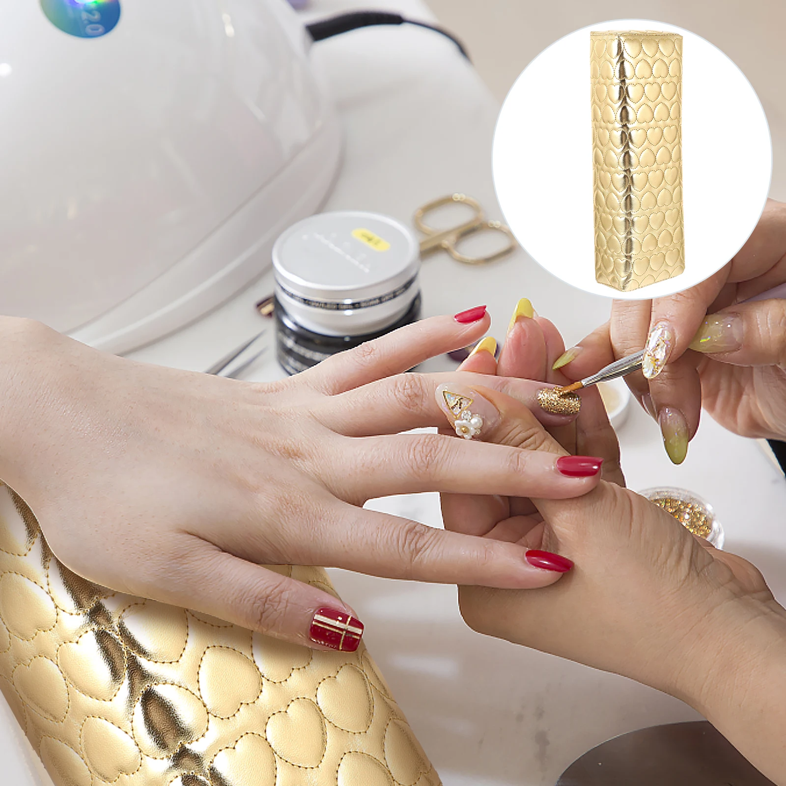 

Hand Rest Pillow Manicure Cushion Breathable PU Curved Design Tool Nail Salon Professional Accessories Hand Pillow