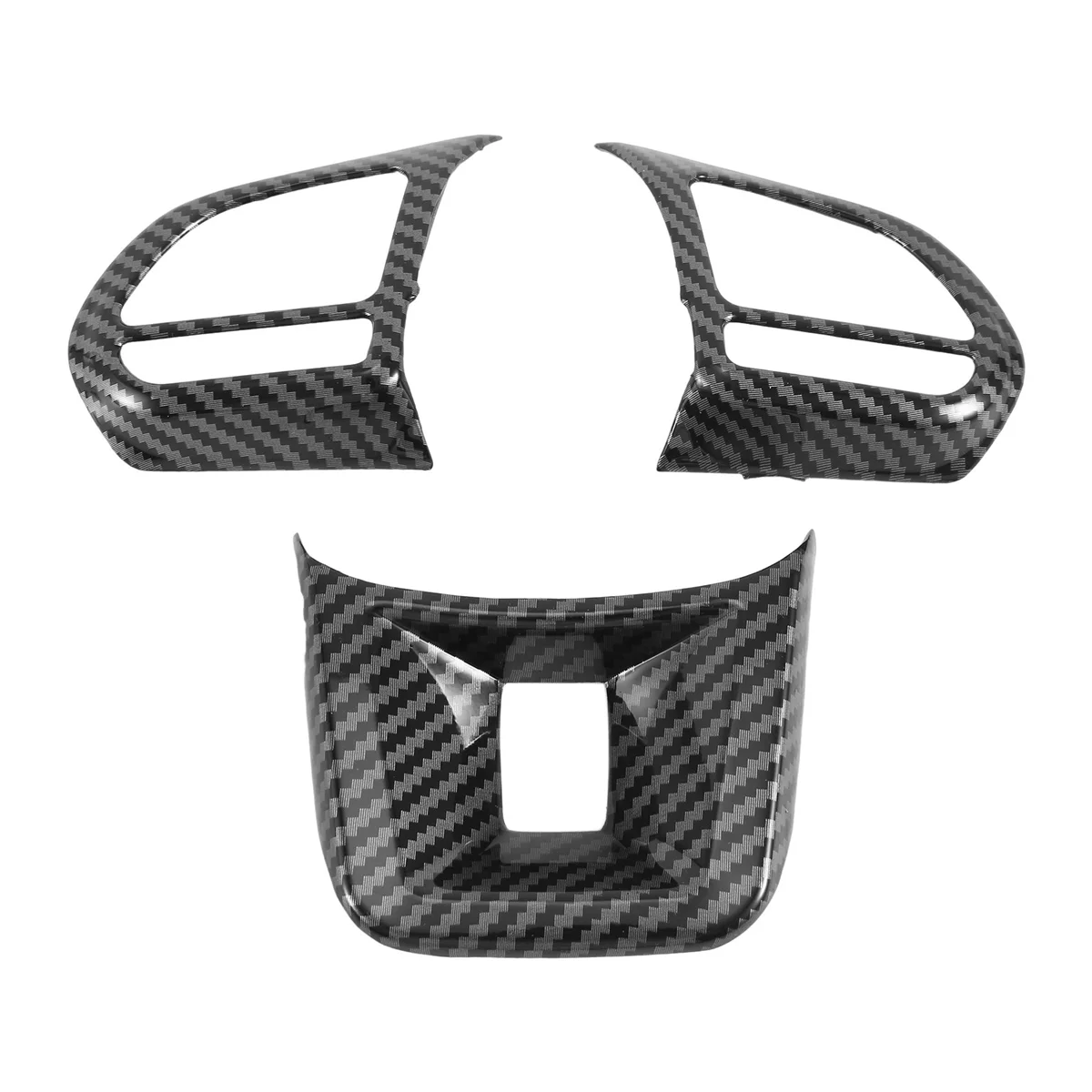 Pegatina de cubierta de botón de volante de coche ABS, decoración Interior para MG5, MG6, MG, HS, ZS, estilo de coche, fibra de carbono, 3 piezas por juego
