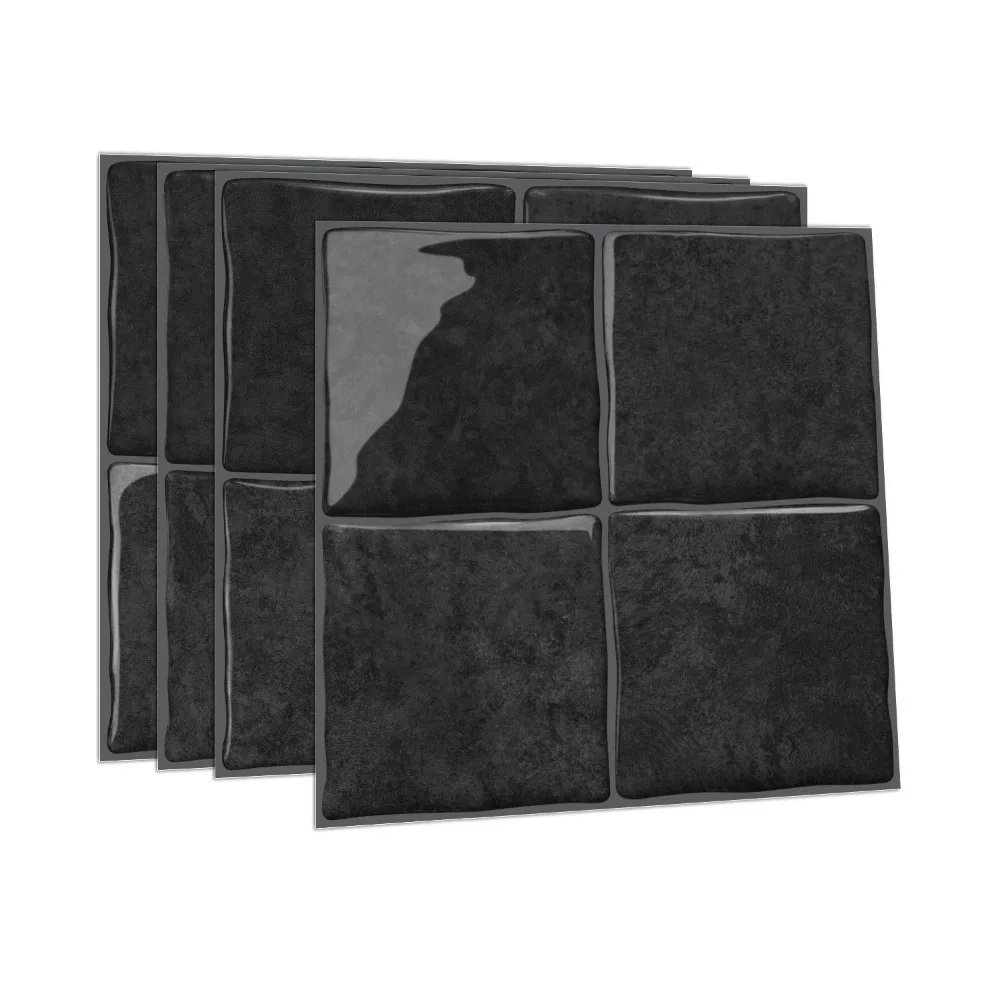Waterproof 3D Tile Stickers Marble Vein Lightweight DIY Backsplash Tiles Self-Adhesive Backing Flexible
