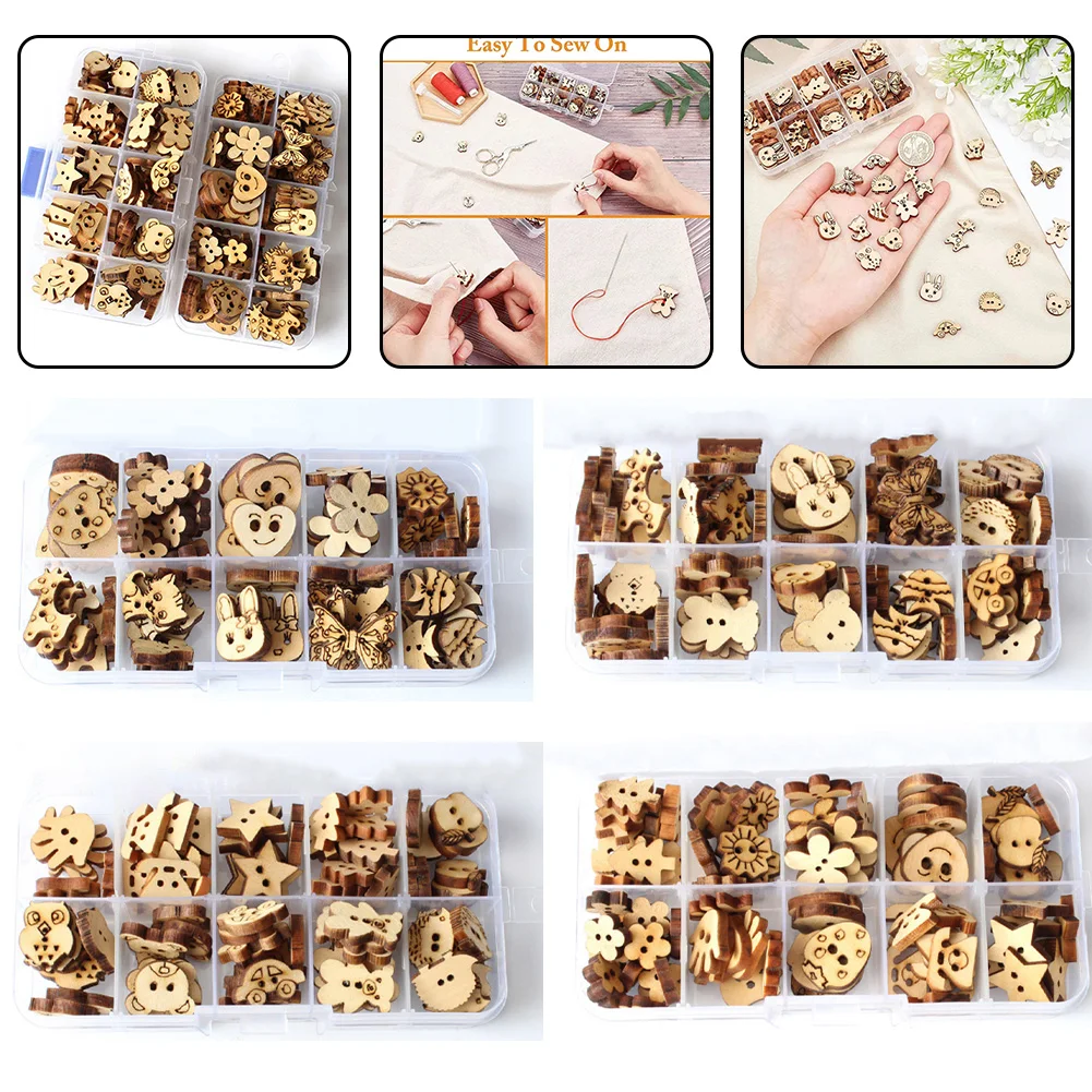 

Tape Thread DIY Crafts DIY Natural Wood Texture Button Crafts Decorative Handmade Sewing Wood Attention To Detail