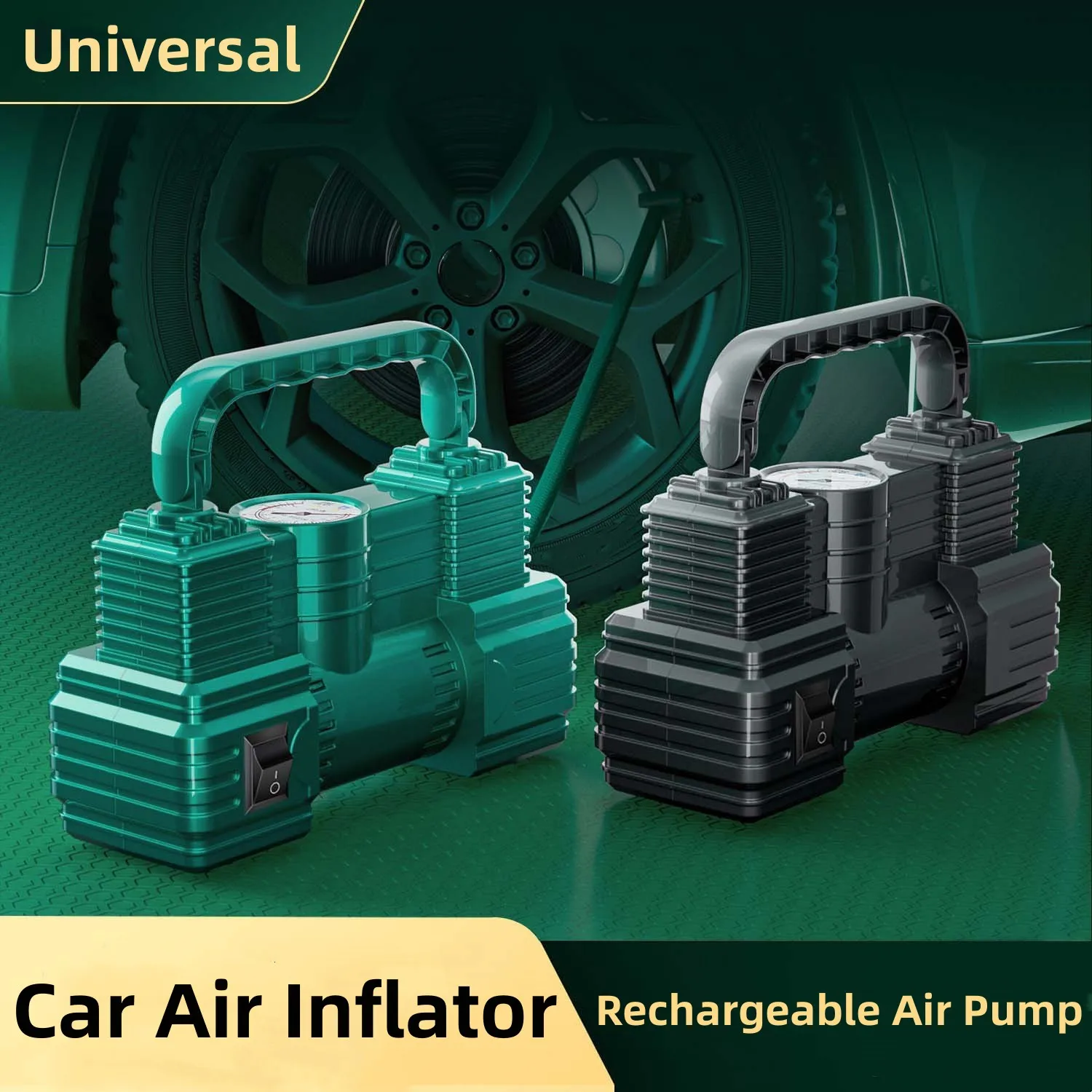 

Car Air Compressor Tyre Inflator Pump Portable Compressor Digital Car Tyre Pump 12V 65PSI Air Pump for Car Bicycle Tires Balls