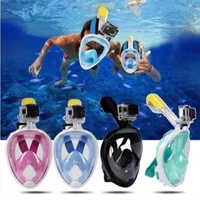 Máscara de buceo de cara completa, snorkel subacuático, antivaho, conjunto de máscara de natación, máscaras respiradoras de buceo, aliento seguro para niños y adultos