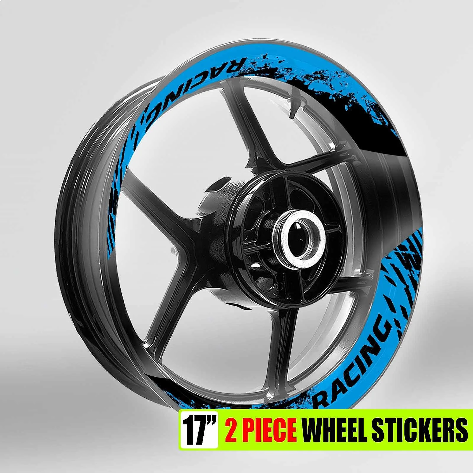 S08B Aqua 2-Piece Rim Decals Wheel Stickers For CBR600 F2 F3 F4 F4i 02-07