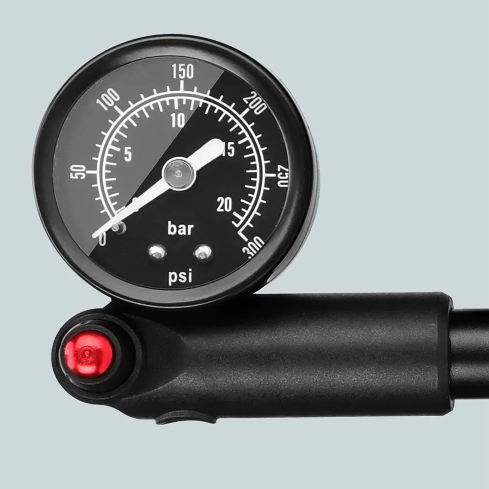 300PSI High Pressure Air Pump Aluminum Alloy Shock Absorber For Bicycle Front Fork Rear Tire Cycling Inflation Tool Accessories