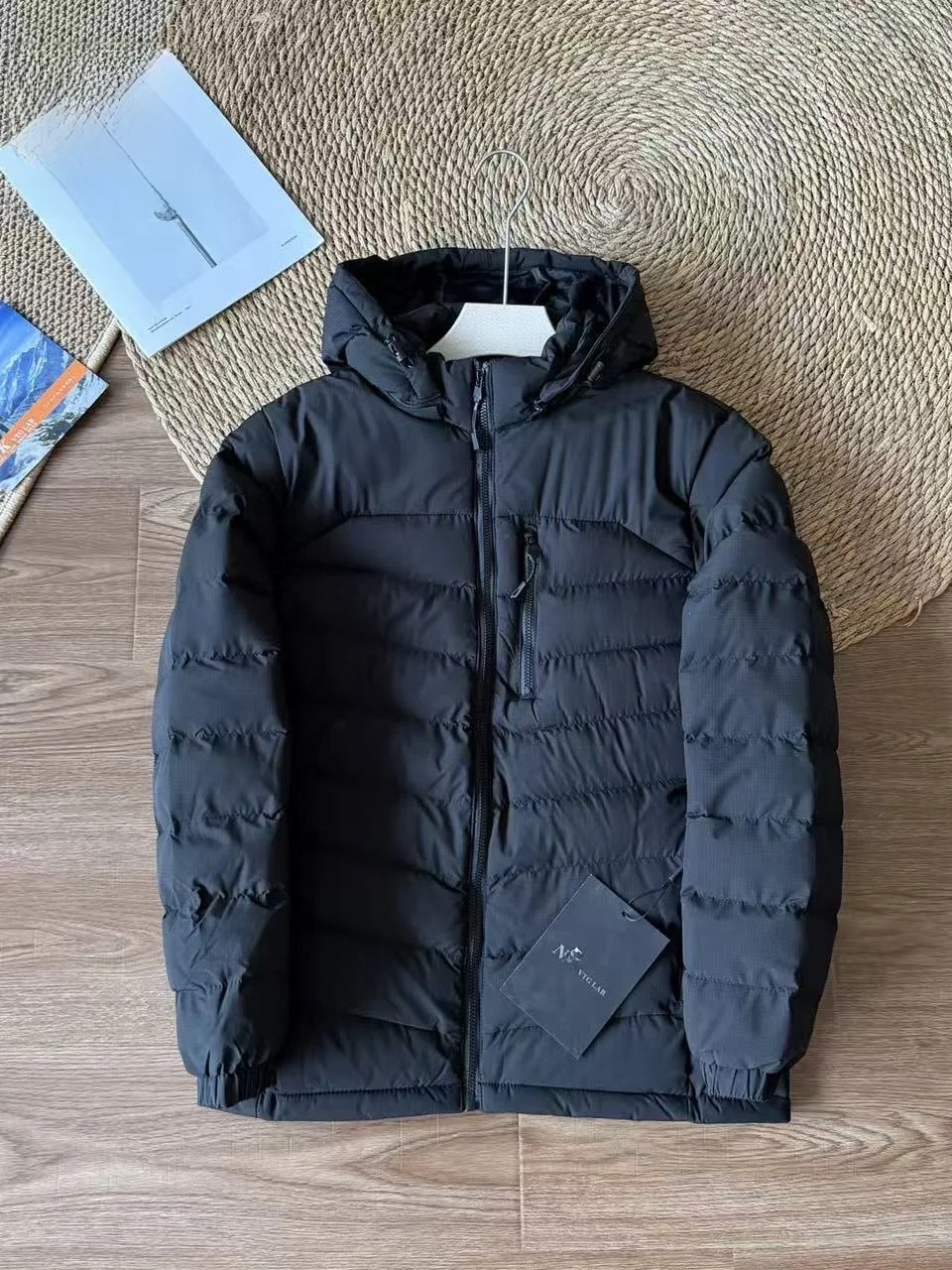 

Зимнее хлопковое платье с капюшоном, мужская уличная спортивная спецодежда, теплое пальто, молодежное модное прямое пальто на молнии, чистая C...