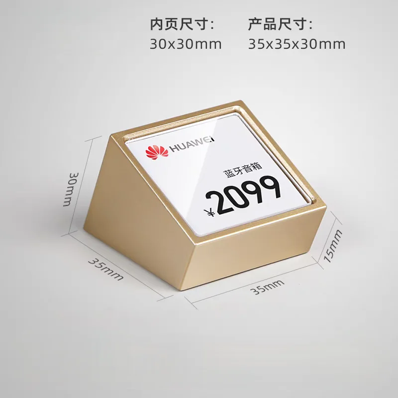 30x30mm Small Acrylic Sign Holder Name Card Price Label Holder Tags Plastic Mini Food Labels Price Paper Card Display Stand