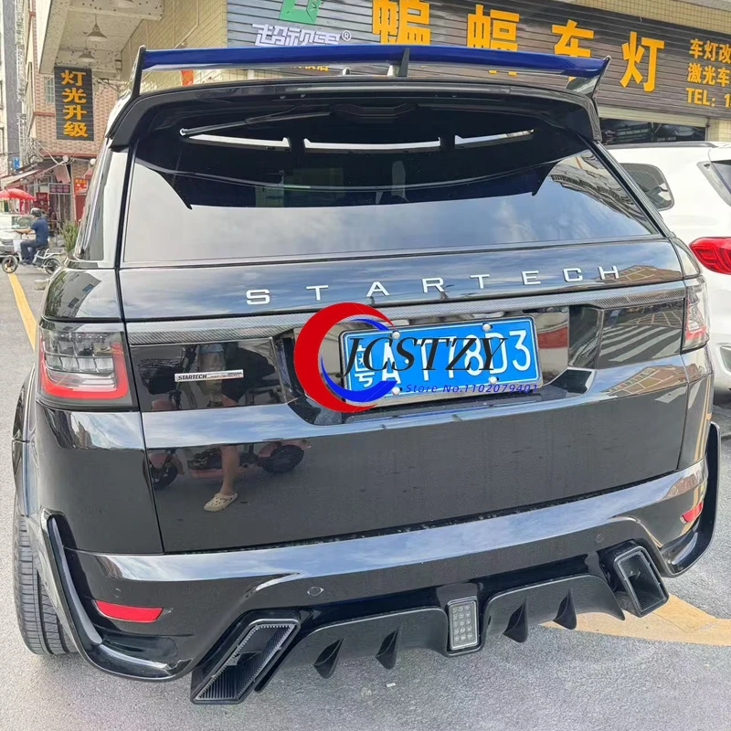 

Evoque ST Стиль Углеродное волокно Багажник Задний спойлер Крыло для Range Rover Aurora 2014-2019