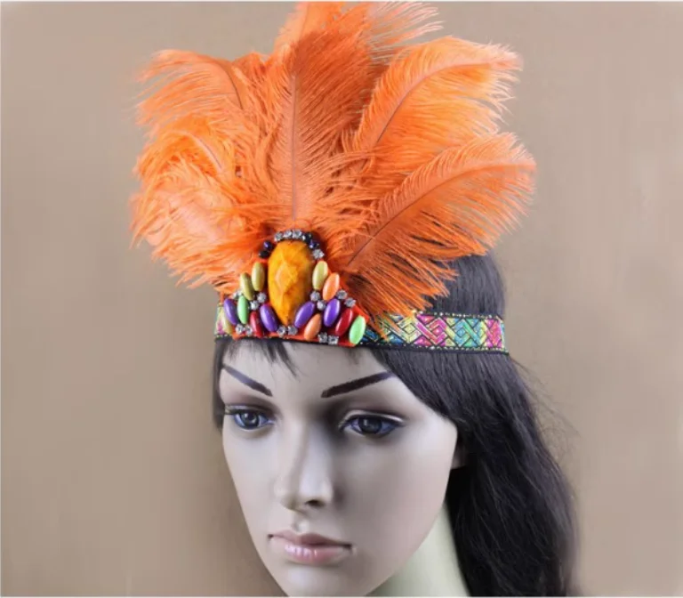 

Women's Carnival Feather Headwear Indian Carnival Party Dance Headband