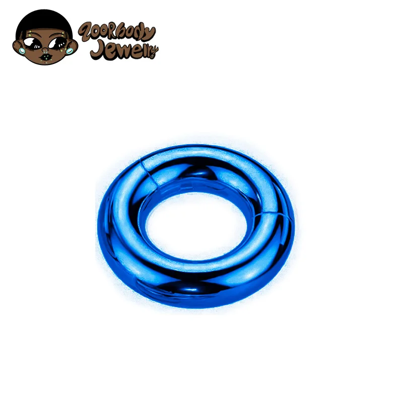 ASTM F136 Titanium Grote Gauge 4G 6G 8G 10G Enkele Scharnierende Clicker Segment Hoop Ring spiegel Septum Neus Piercing Anodiseren Lichaam