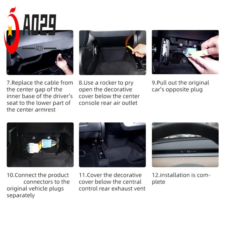 

A029-1Set Replacement Parts For Tesla Model 3 Y Automotive Head-Up Smart Display Air Code Meter LCD Instrument HUD Car Accessori