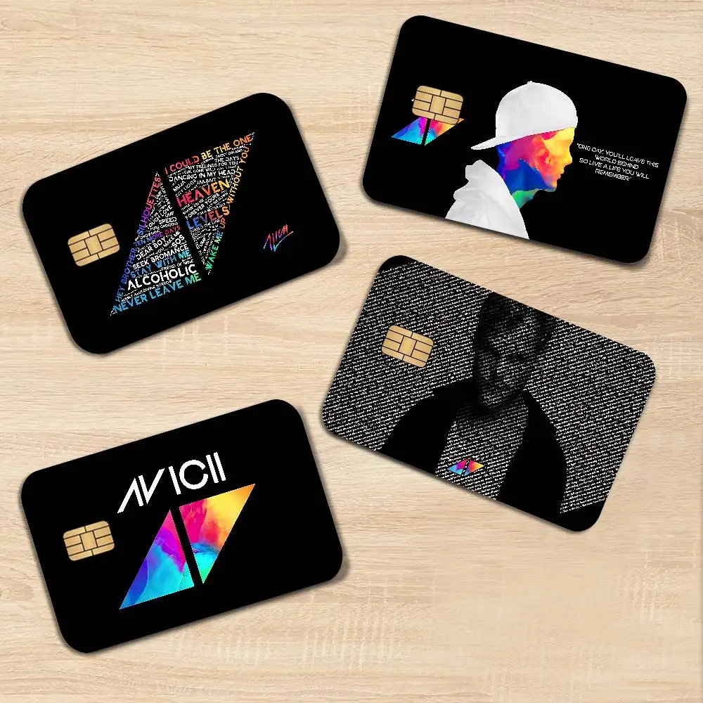 DJ A-Avicii Logo Anime Young Creidt Card Debit Card Sticker Film Case Front Tape for Small Big Chip No Chip