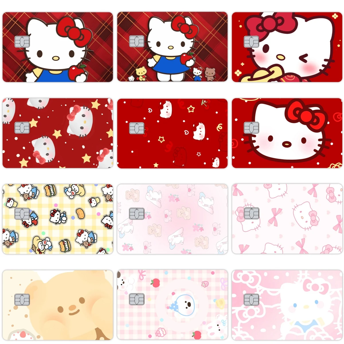 

Аниме мультфильм Hello Kitty Diy кредитная карта наклейки на кожу Kawaii Girly Heart VISA банк кредитная дебетовая передняя сторона ПВХ пленка крышка игрушки