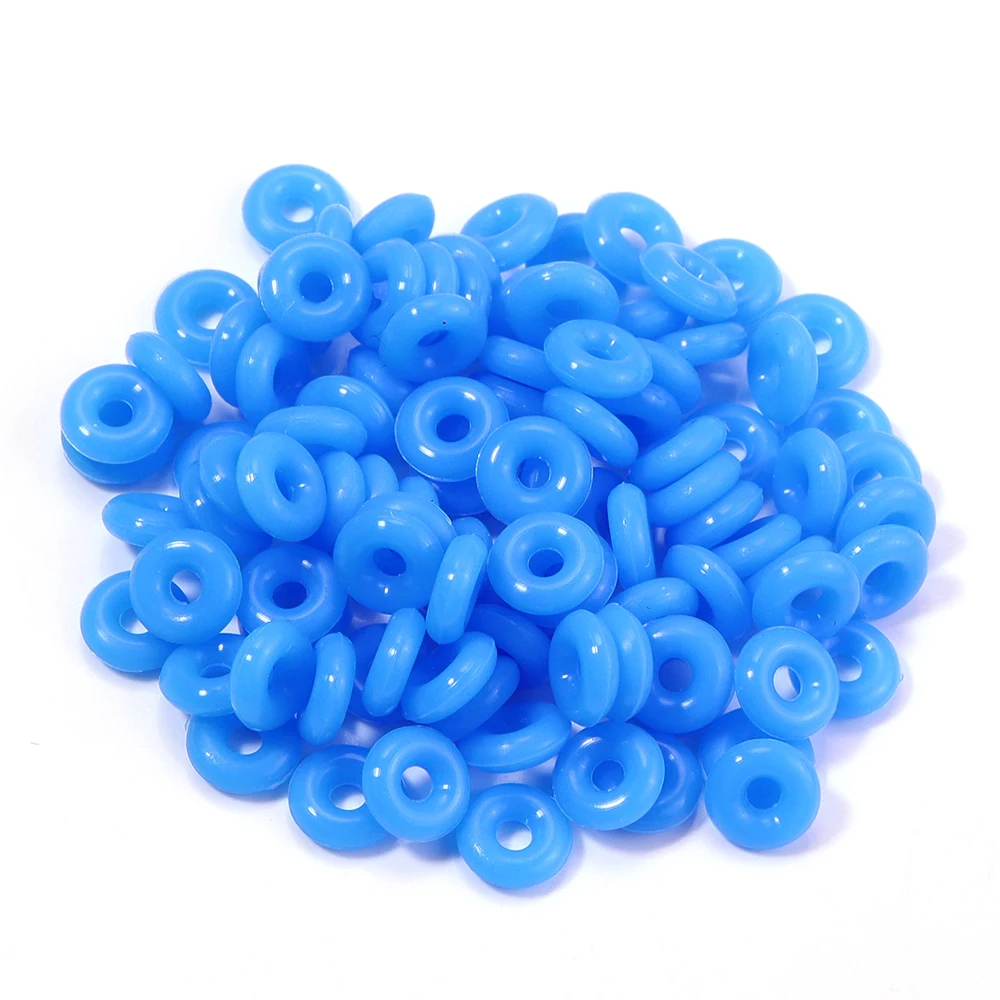 100 Stück Silikon-Gummi-Stopper-Ringe, bunte runde Positionierungsperlen für DIY-Schmuckherstellung, Armbänder, Halsketten, Zubehör – Detail 12