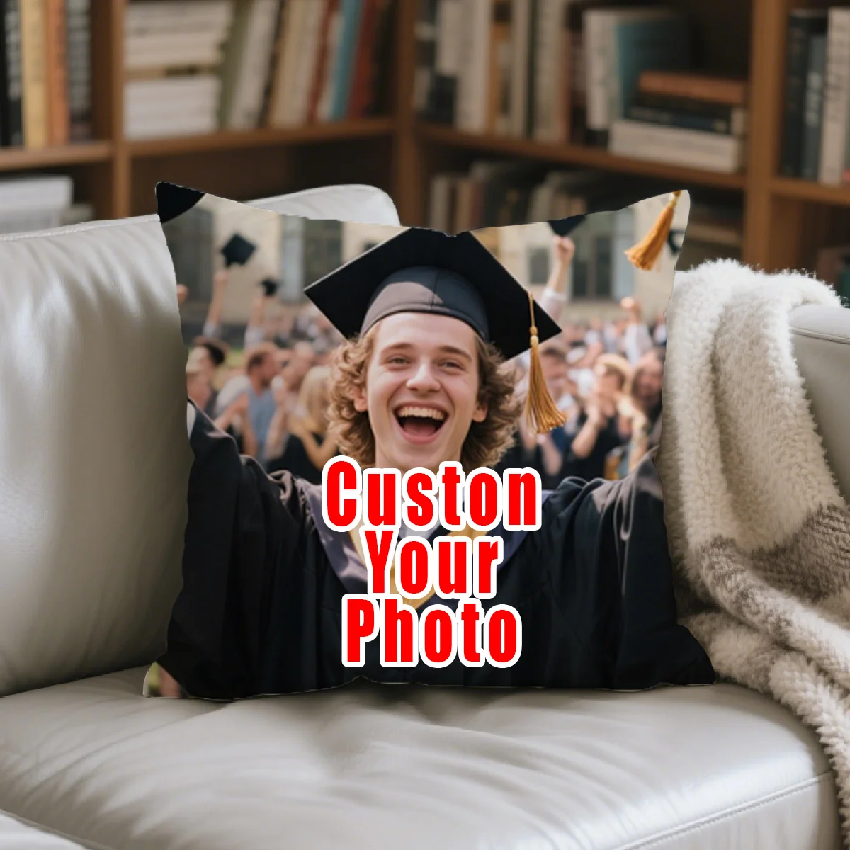 【 Pillow Cover Customization 】 Customizable family photo cushion cover without pillow core, couple portrait customization, Thank
