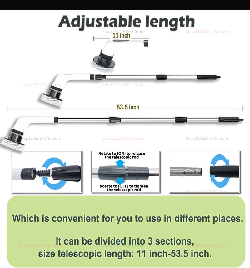 Wireless Electric Cleaning Brush Bathroom Window Kitchen Automotive Multifunctional Household Rotating Cleaning Machine