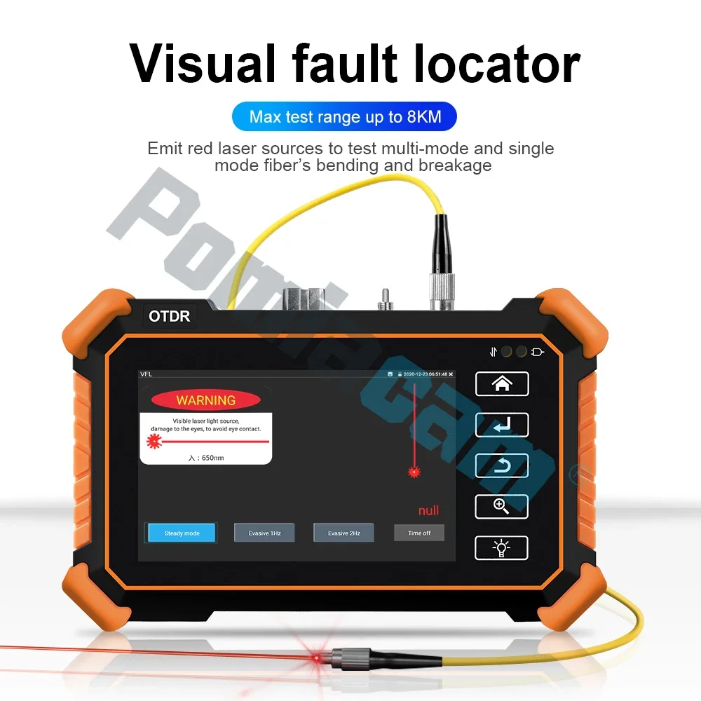 MOT-30 OTDR Tester,Dual Wavelength 1310/1550nm,26/24dB,4'' IPS Touch Screen, Visual fault locator, Optical power meter, UTP Test