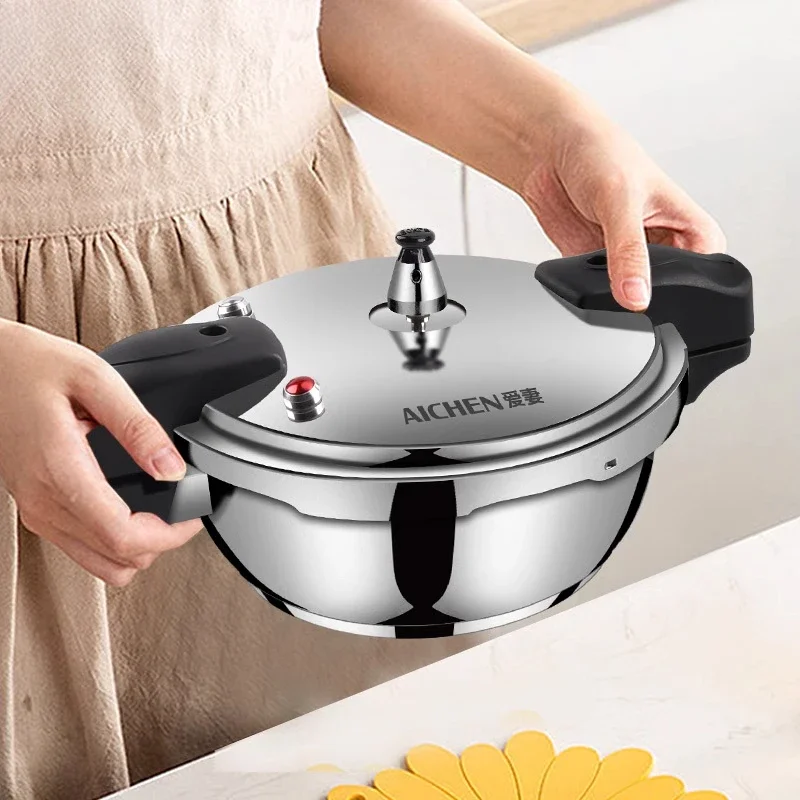 Mini Pressure Cooker 2L Induction Stoves Home Cooker 304 Stainless Steel Pressure Oyster Fish Pot Fast Cooking Pressure Canners