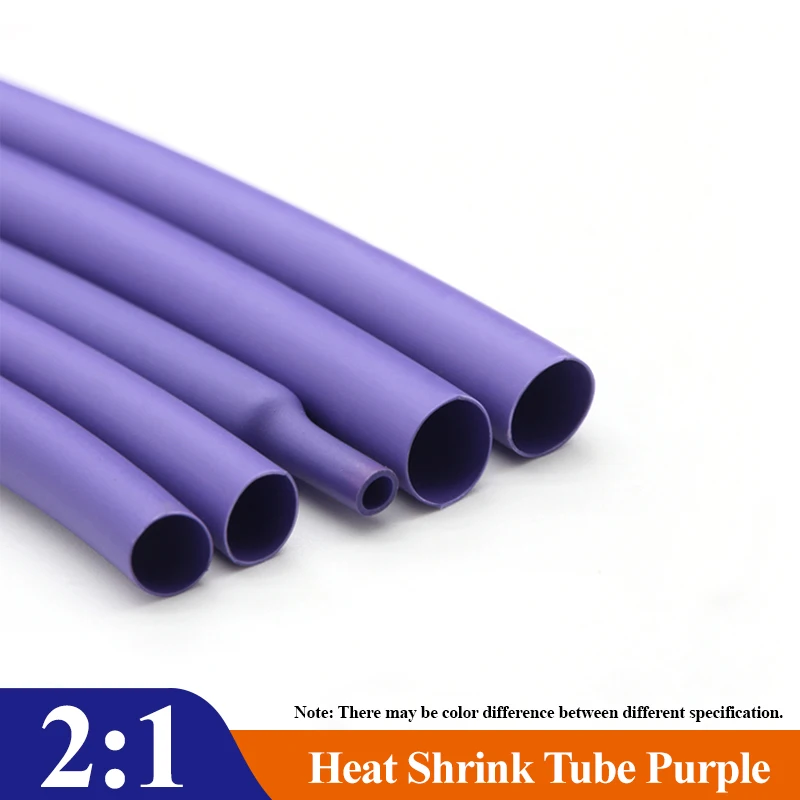 

1~50m 2:1 Heat Shrink Heatshrink Tube Purple 1mm~ 50mm Diameter Wire Repair DIY Cable Protecctor Tubing Insulation Sleeving Wrap