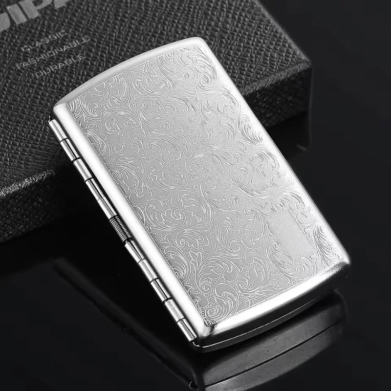 Creative Gift Portable Cigarette Case: Mini Clamshell Design Waterproof Lightweight Metal Holder – Must-Have Smoking Accessories