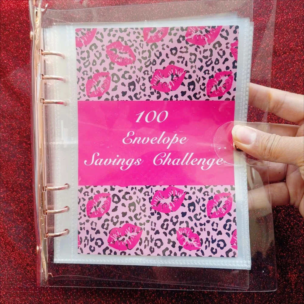 100 Envelope Challenge Binder Save Savings Challenges Loose-Leaf Binder Budget Binder With Cash Envelopes Money Organizer System