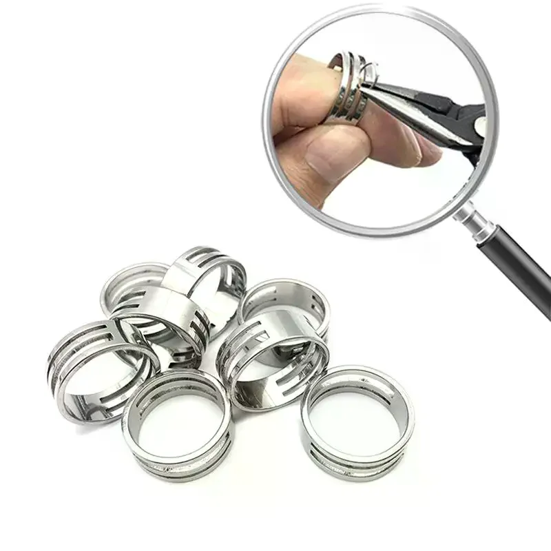 

Stainless Steel Jump Ring Open Closing Finger Ring For DIY Fashion Jewelry Making Tool