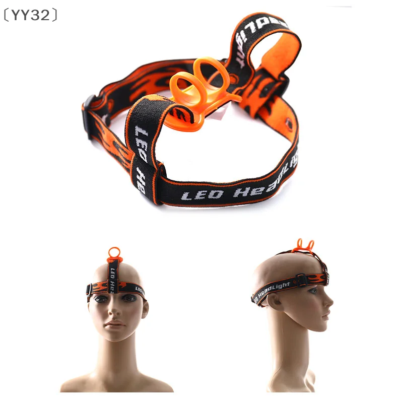 

〔YY32〕Flashlight Headband Strap Belt Band Mount Holder Stand For 22 to 32mm LED Adjustable Silicone Strap with Rotating Bracket