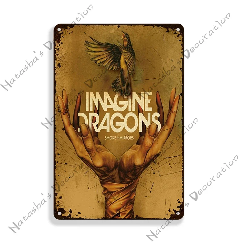 علامة روك معدنية لتزيين جدار الكهف للرجل ، روك ، خمر ، صدئ ، قديم ، حنين ، قديم ، بار ، حانة ، نادي ، ديكور