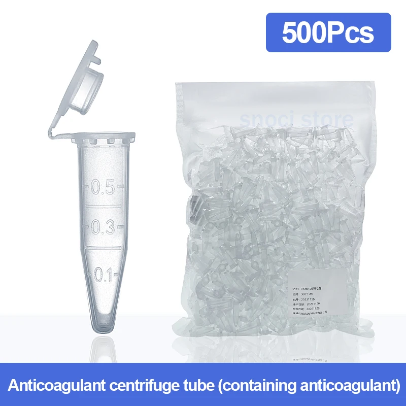 Imagem -04 - Plastic Vacuum Centrifuge Tube Edta Experimental Tube Led Sample Bottle 0.5 ml 1.5 ml 2ml